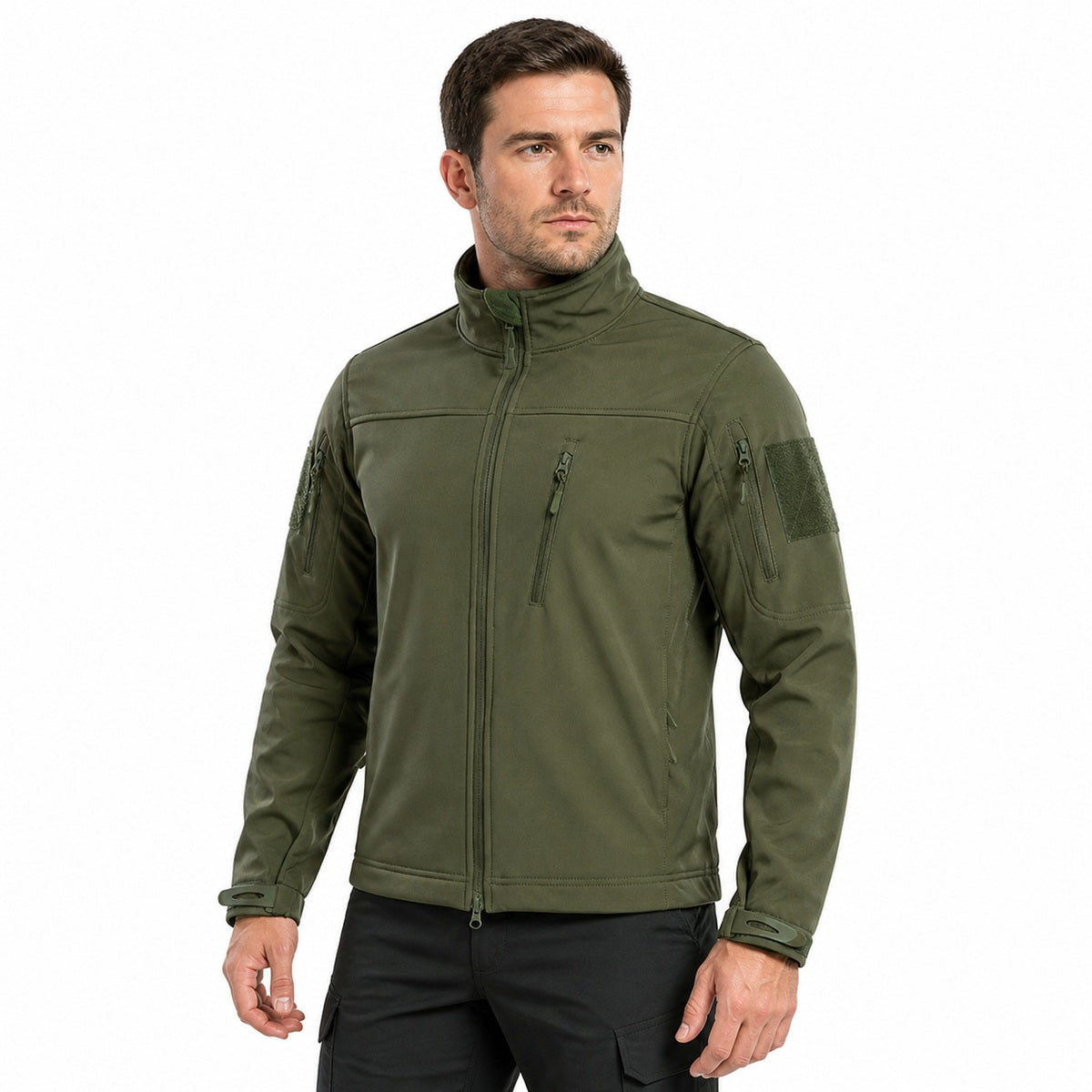 Herren-Taktik-Softshelljacke mit Fleecefutter