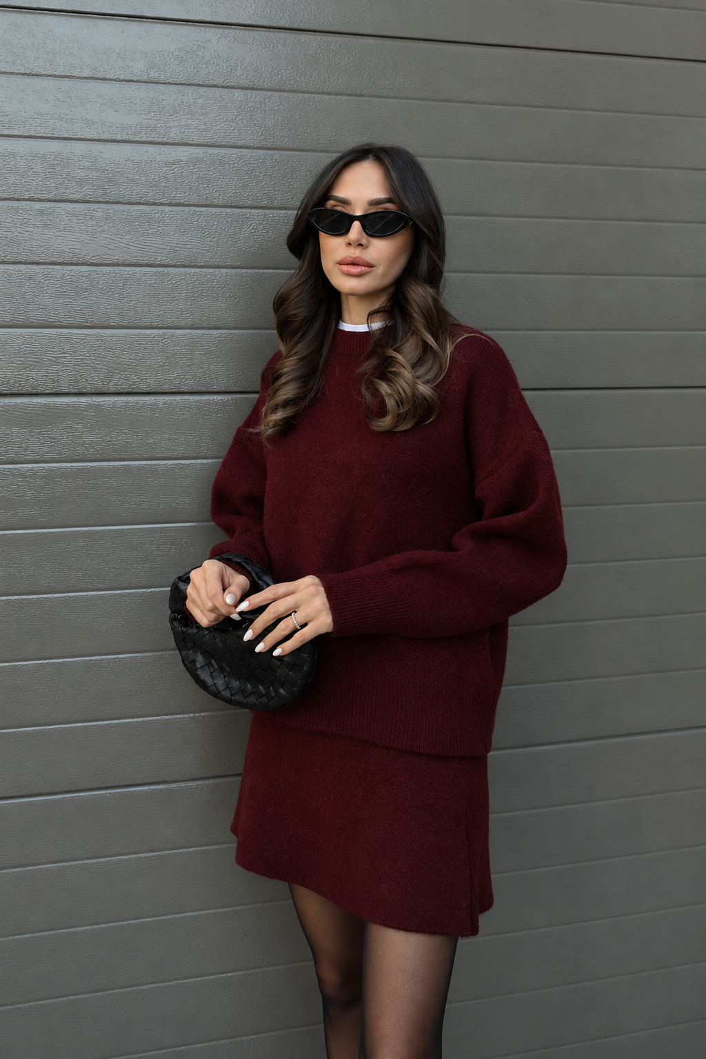 Helena | Elegante traje de falda de punto con un diseño sofisticado