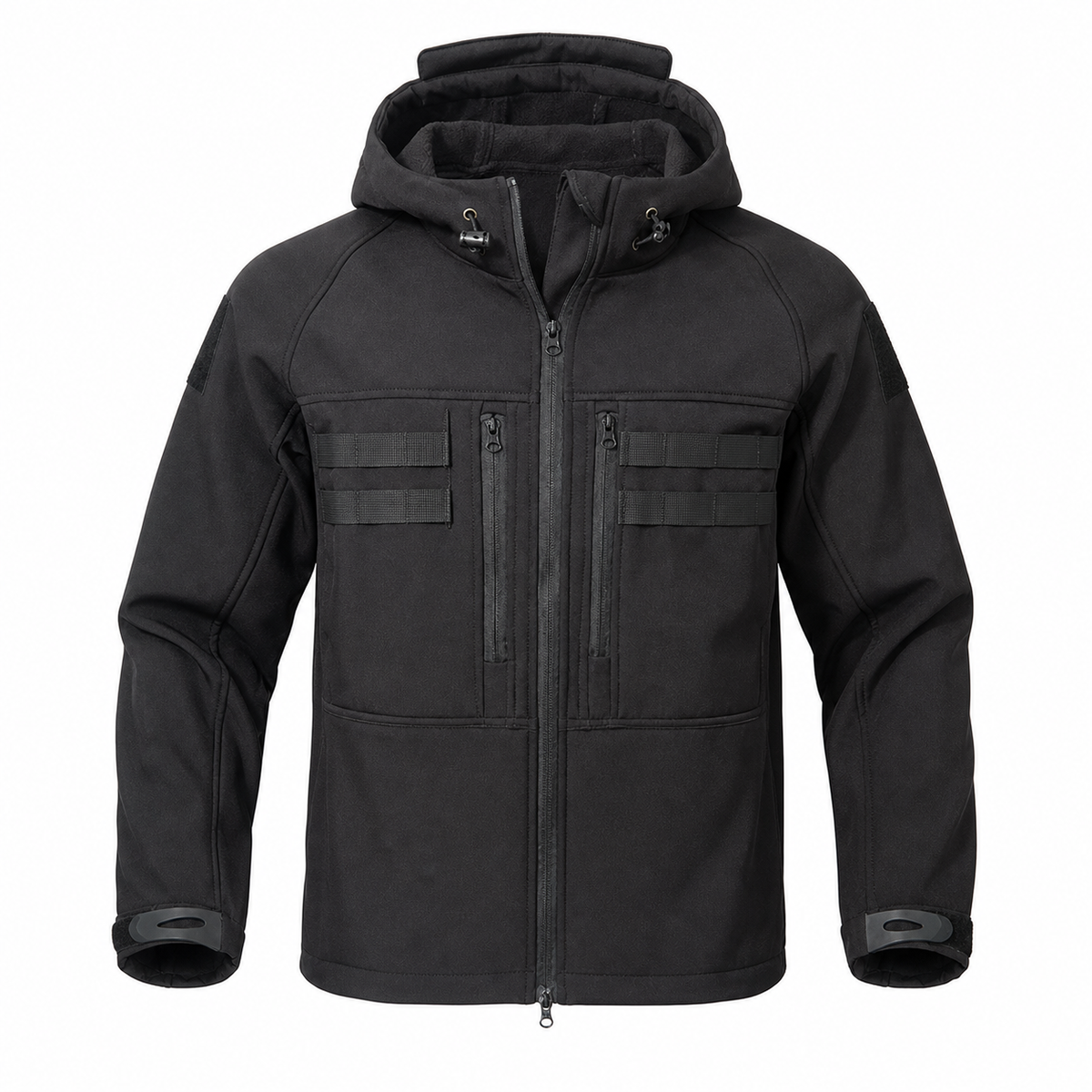 Herren-Fleece-gefütterte Softshelljacke – winddichte Kapuzenjacke für Outdoor- und taktische Einsätze