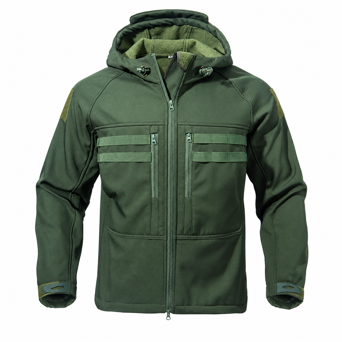 Herren-Fleece-gefütterte Softshelljacke – winddichte Kapuzenjacke für Outdoor- und taktische Einsätze