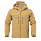 Herren-Fleece-gefütterte Softshelljacke – winddichte Kapuzenjacke für Outdoor- und taktische Einsätze