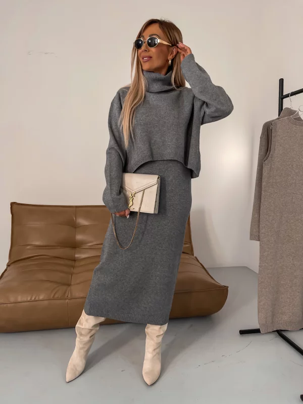 Nicole | Conjunto de invierno tejido cálido y acogedor para mujer