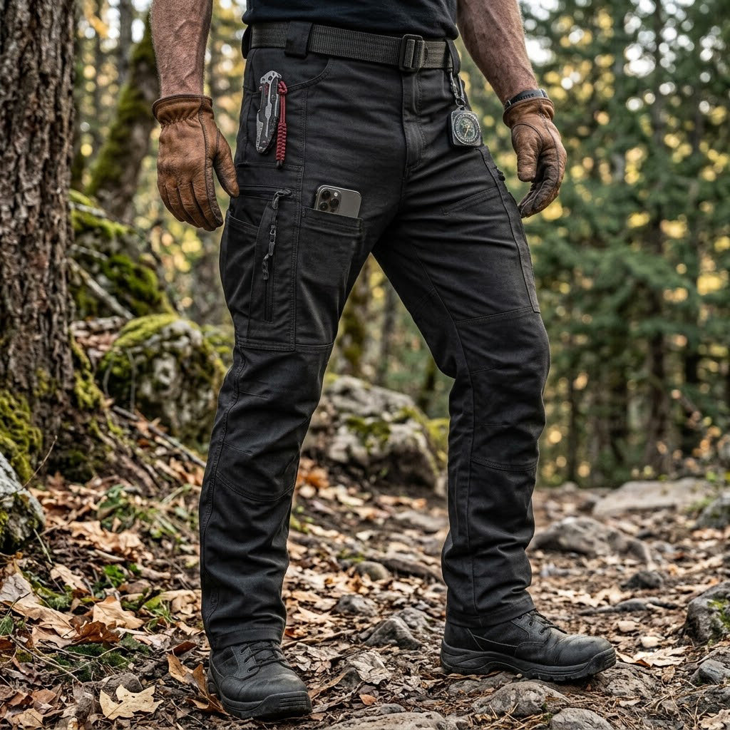 Wasserabweisende taktische Cargohose für Herren mit mehreren praktischen Taschen