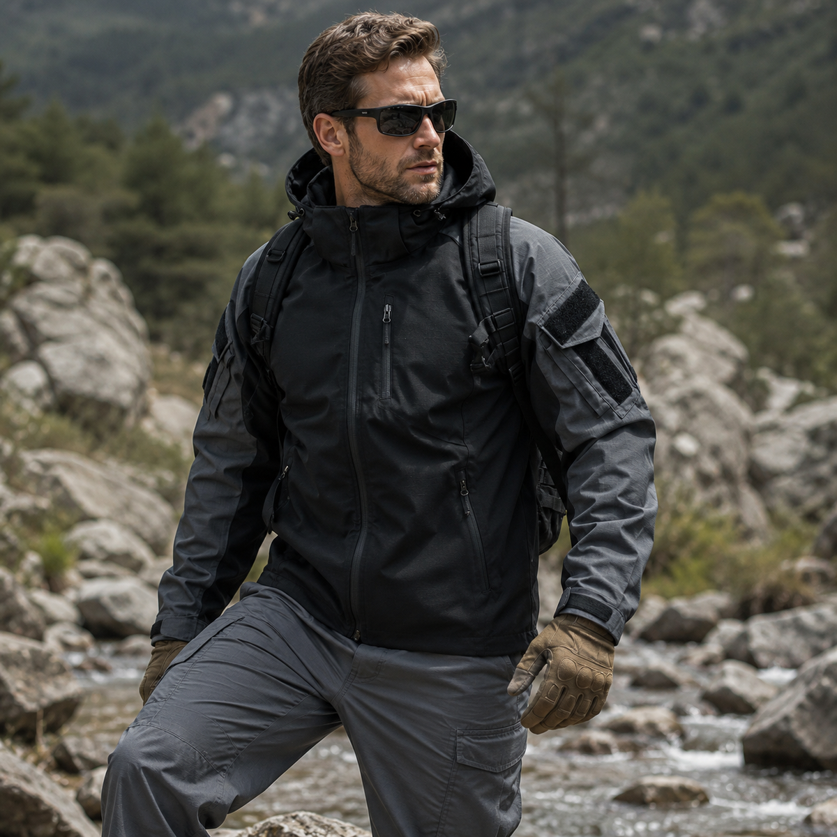 StealthCore™ – Leichte taktische Outdoorjacke mit Kapuze für Herren