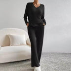 CLAIRE | Elegante conjunto de dos piezas de canalé