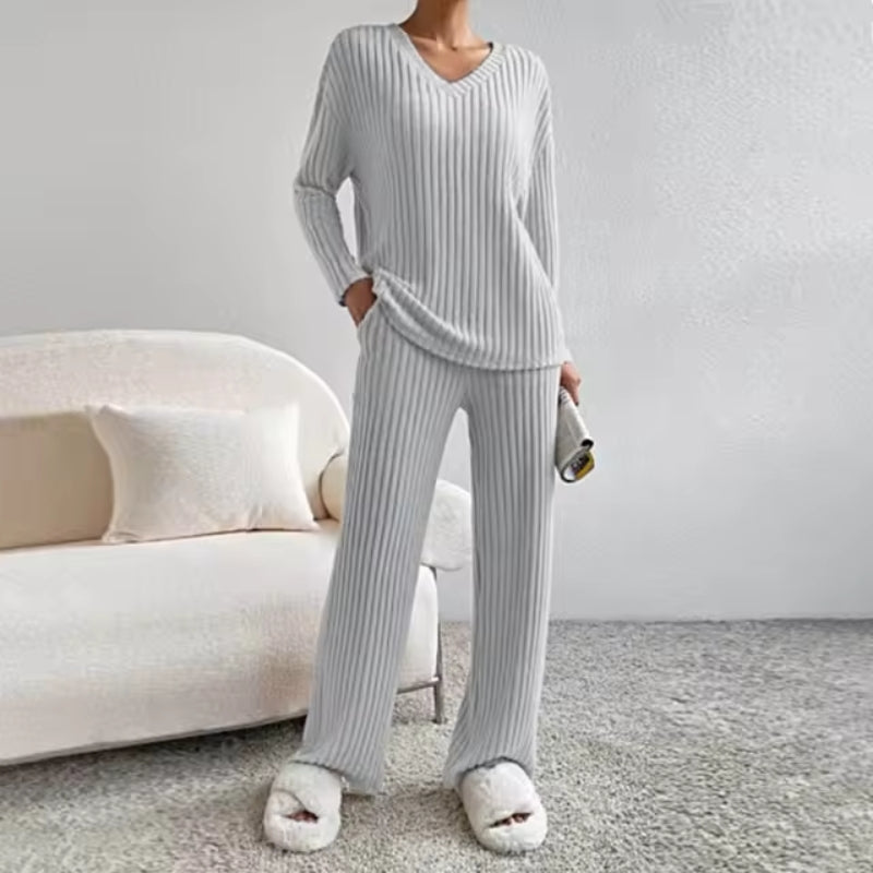 CLAIRE | Elegante conjunto de dos piezas de canalé