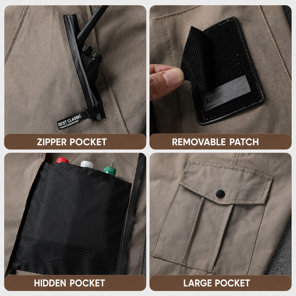 Herren-Taktik-Softshelljacke mit Cargohose – strapazierfähiges Outdoor-Arbeitsbekleidungsset mit mehreren Taschen