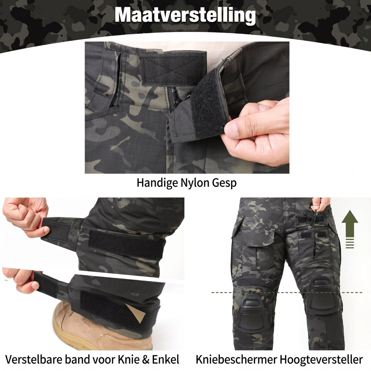 G3 Pro Gevechtsbroek met Kniebeschermers – Ripstop Tactische Camouflagebroek