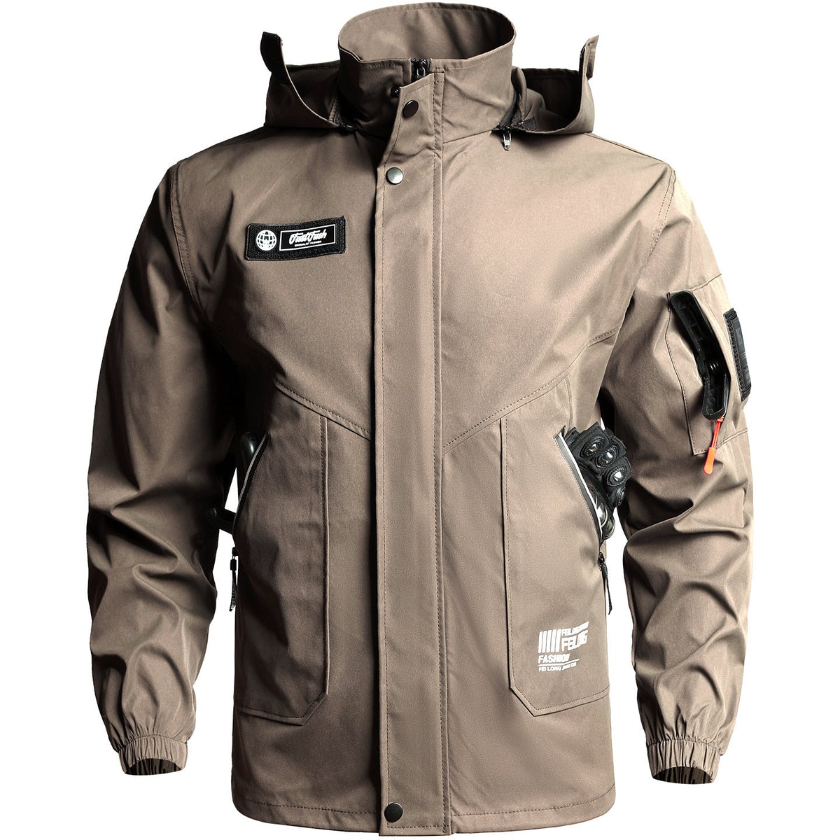 Herren-Taktik-Softshelljacke mit Cargohose – strapazierfähiges Outdoor-Arbeitsbekleidungsset mit mehreren Taschen
