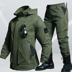 Herren-Set aus wasserdichter Softshell-Taktikjacke und -hose – winddichter Outdoor-Arbeitsanzug