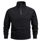 Taktisches Herren-Kampfshirt mit 1/4-Reißverschluss, schnelltrocknend, elastisch und als Pullover tragbar