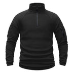 Herren-Fleecepullover mit halbem Reißverschluss und Ärmeltasche