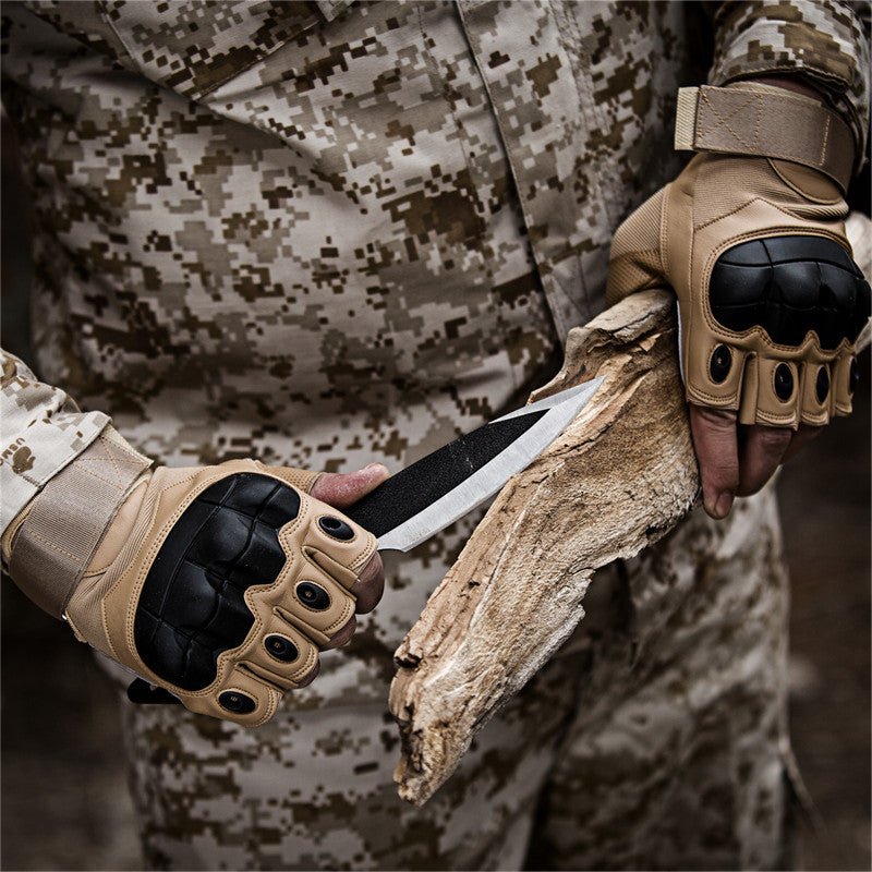 GripForce™ – Fingerlose taktische Handschuhe mit Knöchelschutz