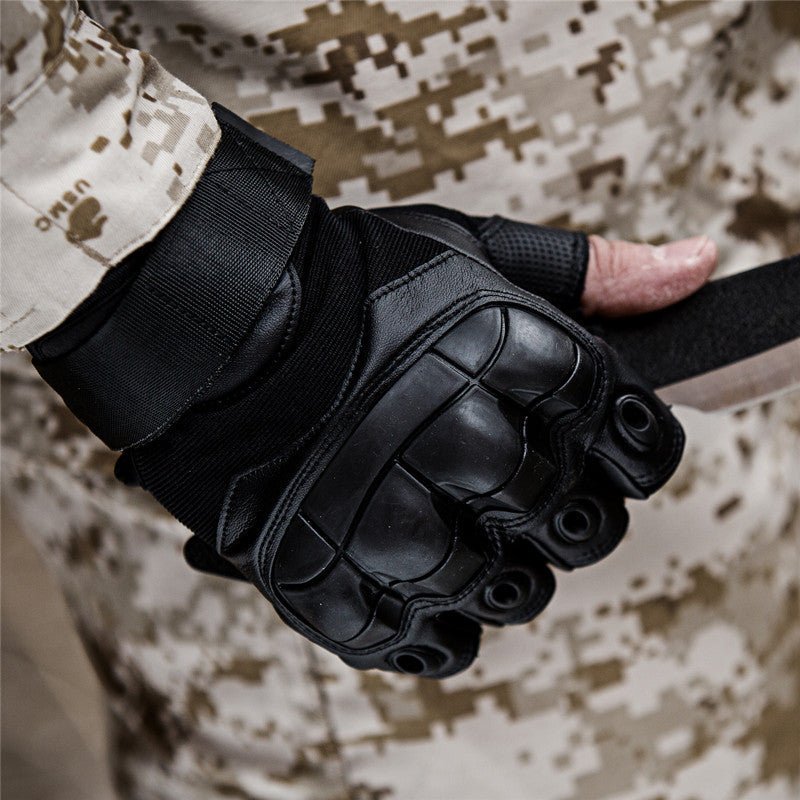 GripForce™ – Fingerlose taktische Handschuhe mit Knöchelschutz