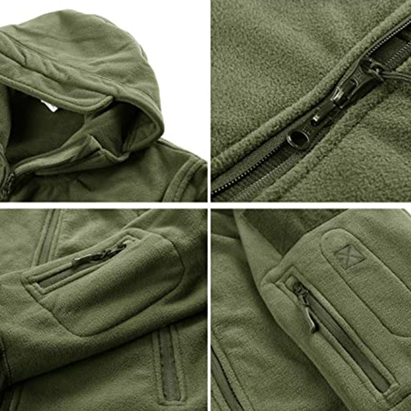 Archon Warme taktische Militärjacke mit Fleecefutter und Kapuze