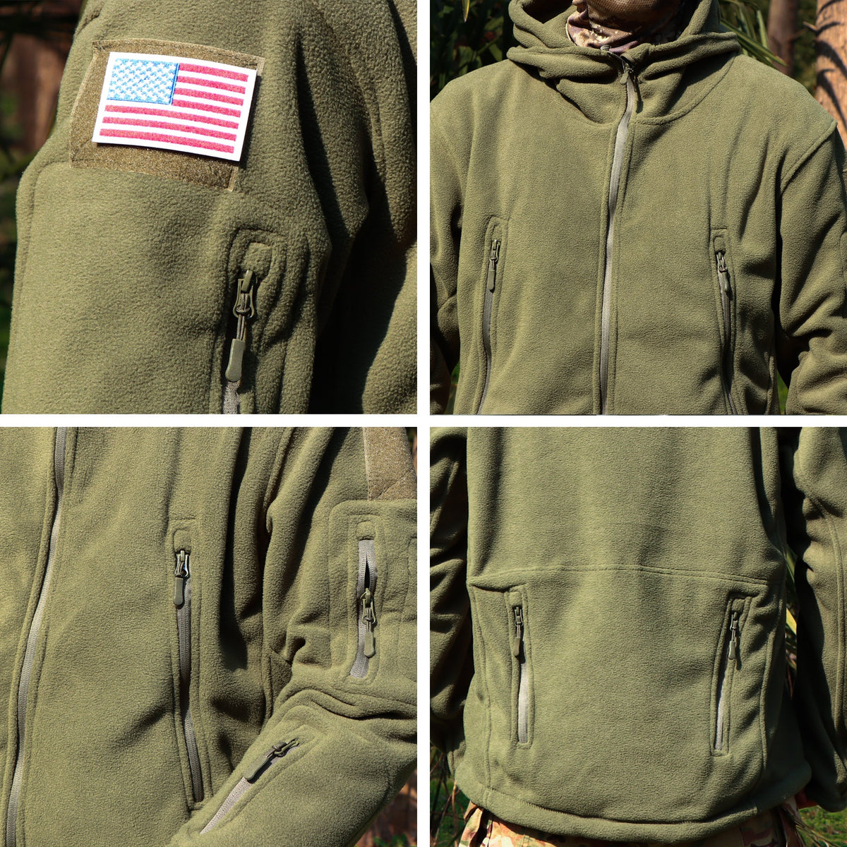 Archon Warme taktische Militärjacke mit Fleecefutter und Kapuze