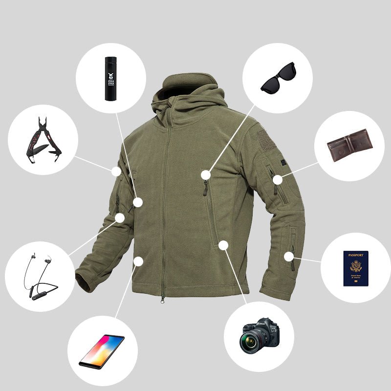 Archon Warme taktische Militärjacke mit Fleecefutter und Kapuze