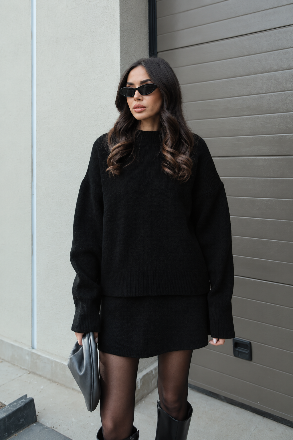 Helena | Elegante traje de falda de punto con un diseño sofisticado