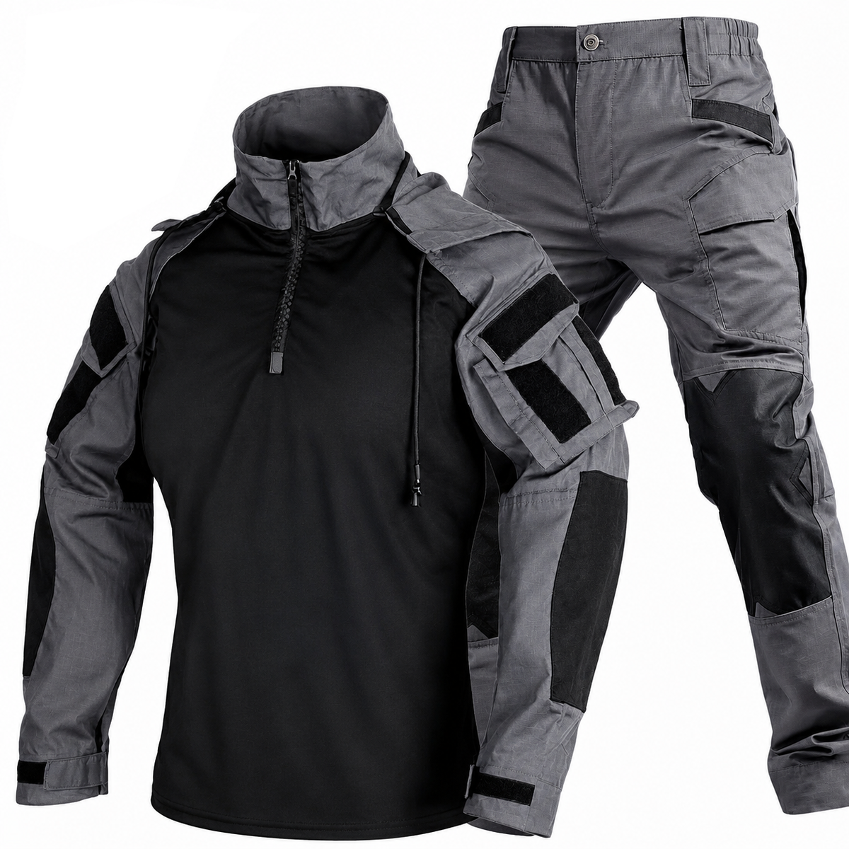 Taktisches Uniform-Set für Herren – schnell trocknendes Combat-Hoodie-Shirt und strapazierfähige Utility-Hose