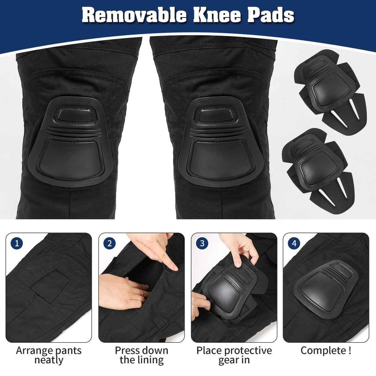 G3 Pro Kampfhose mit Kniepolstern – Strapazierfähige taktische Tarnhose aus Ripstop-Gewebe