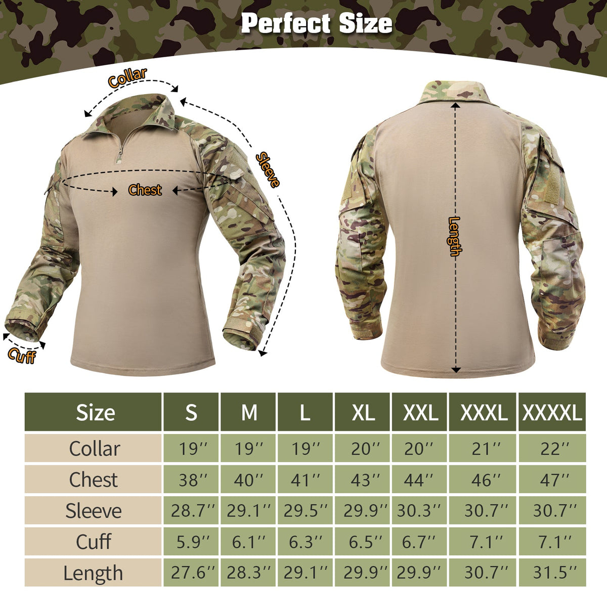 G3 Pro Rapid Assault Combat-Shirt mit funktionalen Taschen und Tarnmuster