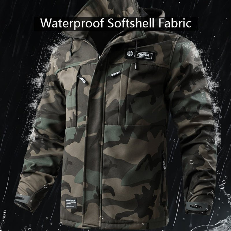 Wasserdichte taktische Softshell-Uniform für Herren mit warmem Fleecefutter