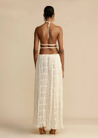Leonie | Elegante conjunto de cuello halter con top y falda a juego