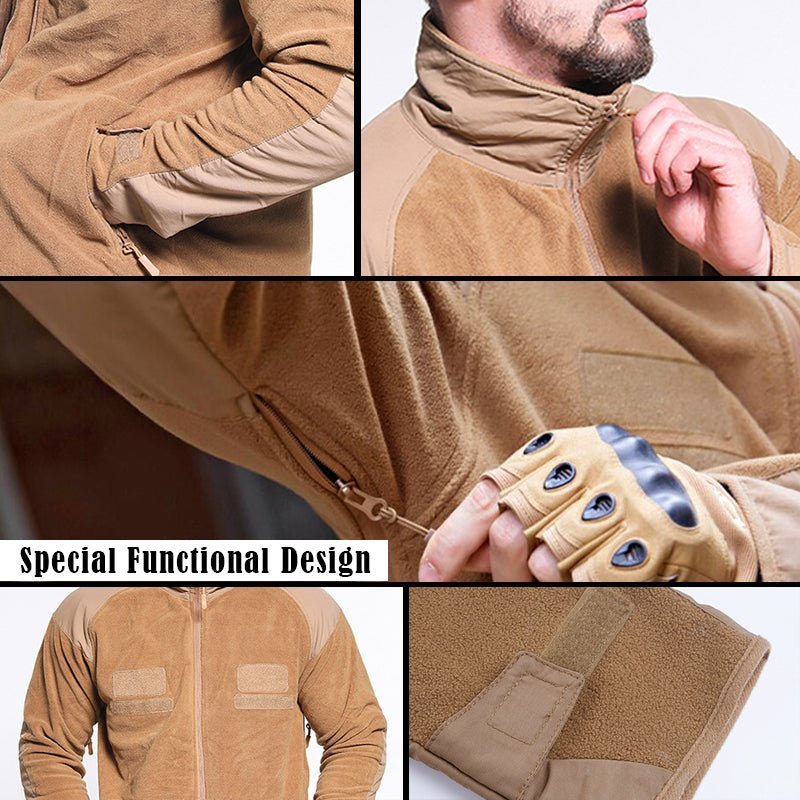 Warme Fleece-Midlayer-Jacke für Outdoor und taktische Einsätze