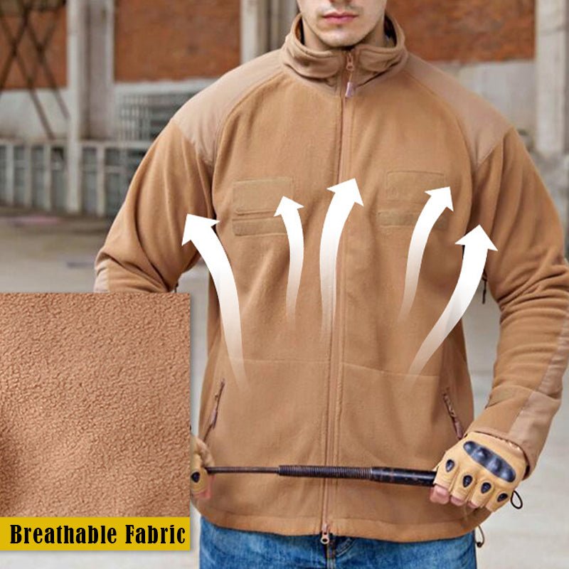 Warme Fleece-Midlayer-Jacke für Outdoor und taktische Einsätze