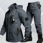 Herren-Set aus wasserdichter Softshell-Taktikjacke und -hose – winddichter Outdoor-Arbeitsanzug